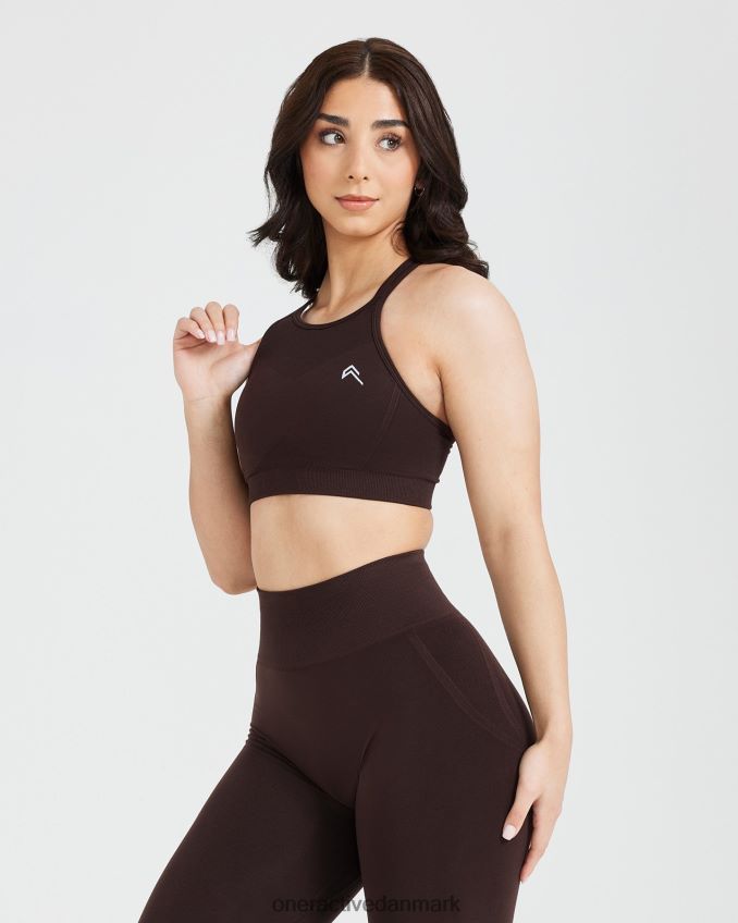 70 kakao tøj X26NZ0170 Oner Active ubesværet sømløs bralette med høj hals