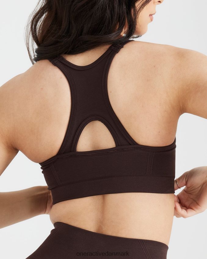 70 kakao tøj X26NZ0170 Oner Active ubesværet sømløs bralette med høj hals
