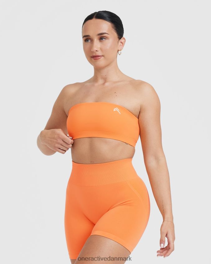 abrikos appelsin tøj X26NZ0142 Oner Active hverdags bandeau bralette