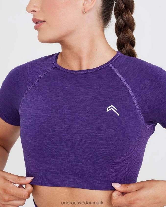 ametyst tøj X26NZ0480 Oner Active ubesværet sømløs kortærmet crop top