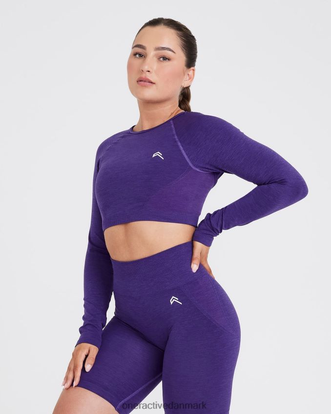 ametyst tøj X26NZ0481 Oner Active ubesværet sømløs langærmet crop top