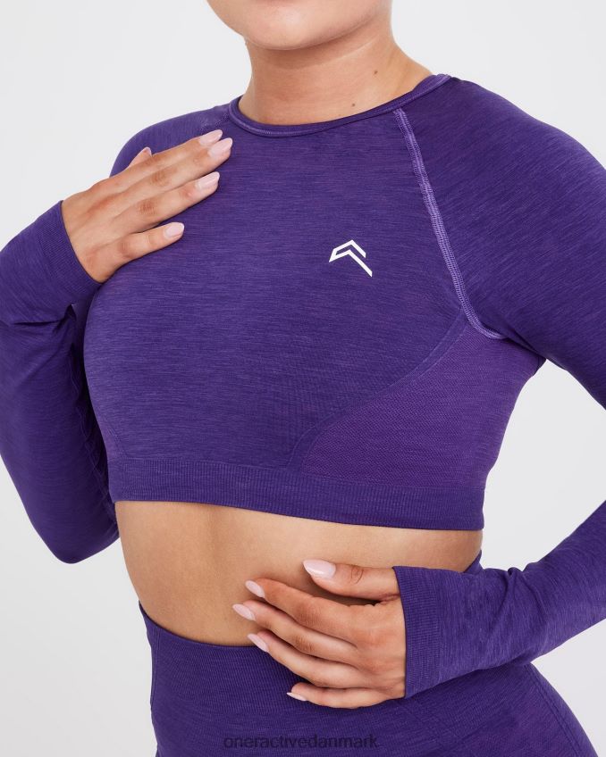 ametyst tøj X26NZ0481 Oner Active ubesværet sømløs langærmet crop top
