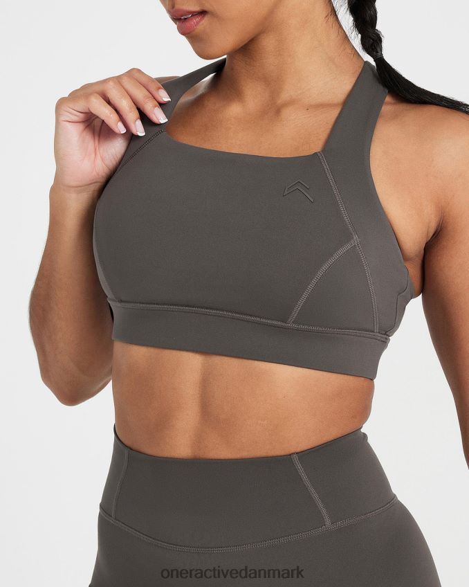 dyb taupe tøj X26NZ0102 Oner Active tidløs bralette med firkantet hals