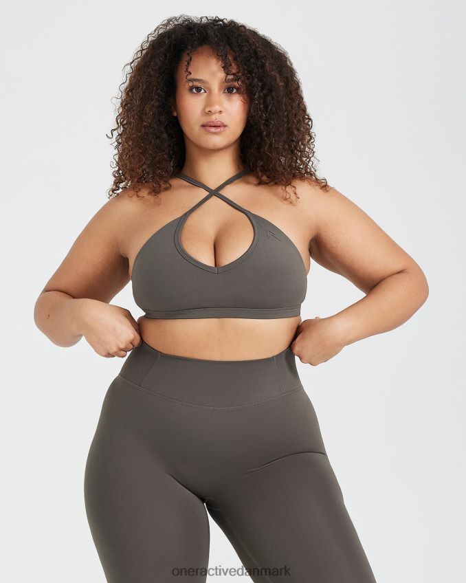 dyb taupe tøj X26NZ0128 Oner Active tidløs bralette med stropper