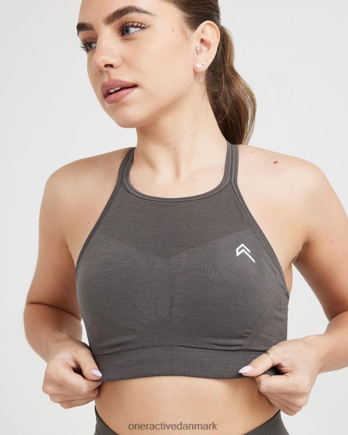 dyb taupe tøj X26NZ0172 Oner Active ubesværet sømløs bralette med høj hals