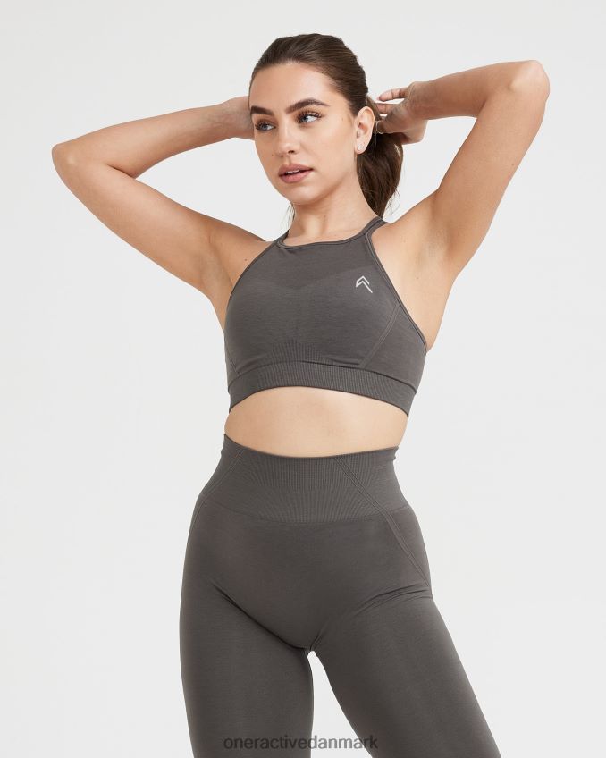 dyb taupe tøj X26NZ0178 Oner Active ubesværet sømløs bralette med høj hals