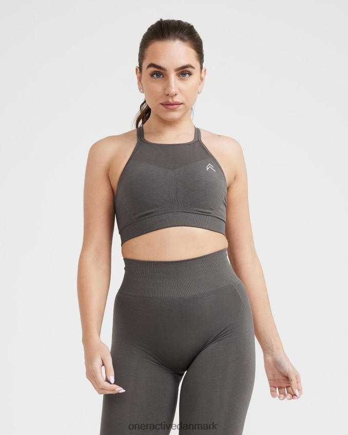 dyb taupe tøj X26NZ0178 Oner Active ubesværet sømløs bralette med høj hals