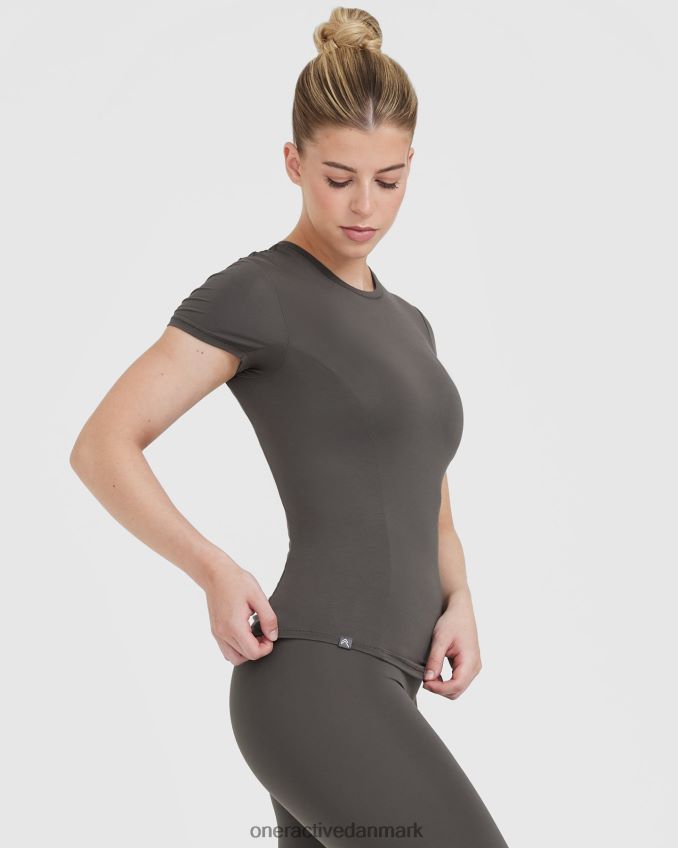 dyb taupe tøj X26NZ0391 Oner Active blød blød kortærmet t-shirt