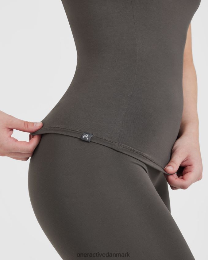 dyb taupe tøj X26NZ0391 Oner Active blød blød kortærmet t-shirt