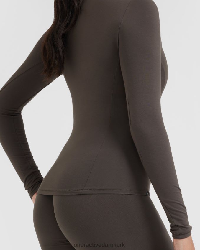 dyb taupe tøj X26NZ0393 Oner Active blød blød langærmet top