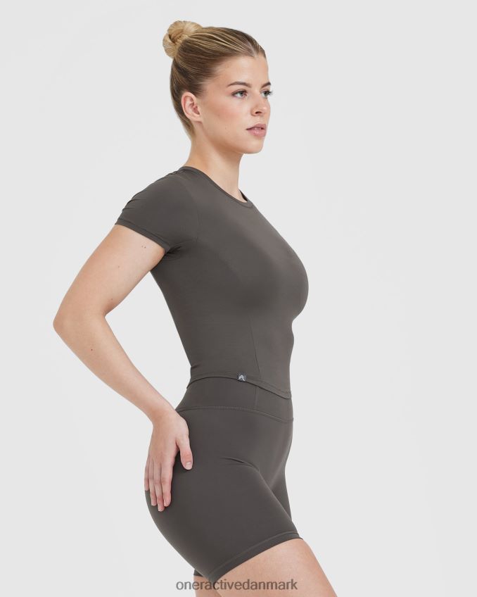 dyb taupe tøj X26NZ0433 Oner Active blød blød mellemkortærmet t-shirt