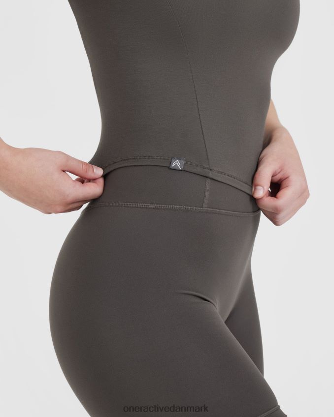 dyb taupe tøj X26NZ0433 Oner Active blød blød mellemkortærmet t-shirt