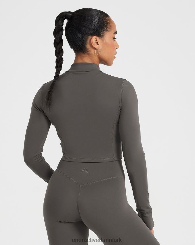dyb taupe tøj X26NZ0582 Oner Active tidløs crop jakke