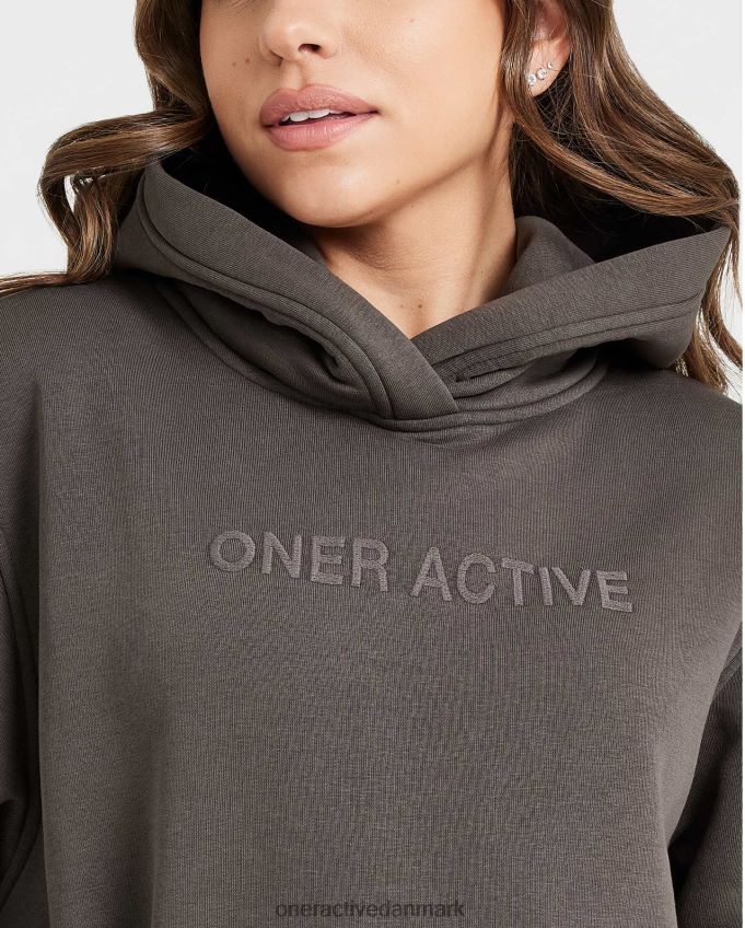 dyb taupe tøj X26NZ0638 Oner Active klassisk lounge oversized hættetrøje