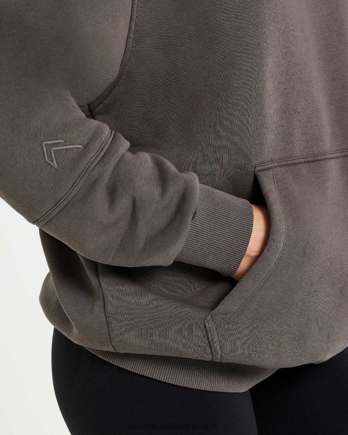 dyb taupe tøj X26NZ0638 Oner Active klassisk lounge oversized hættetrøje