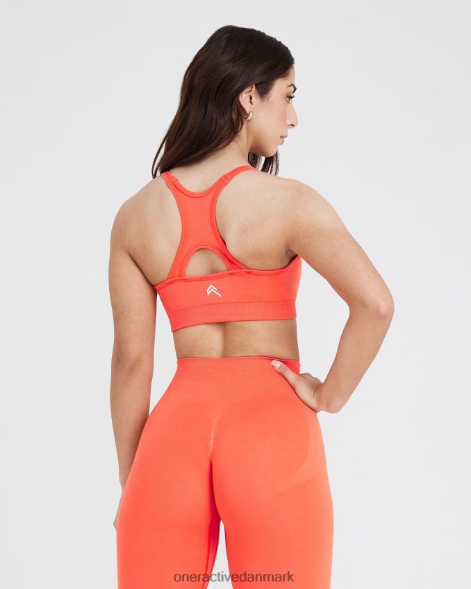 fersken blomst tøj X26NZ0175 Oner Active ubesværet sømløs bralette med høj hals