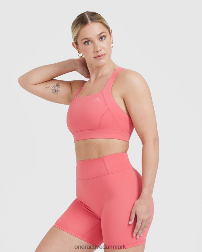 forstærk pink tøj X26NZ0177 Oner Active tidløs bralette med firkantet hals