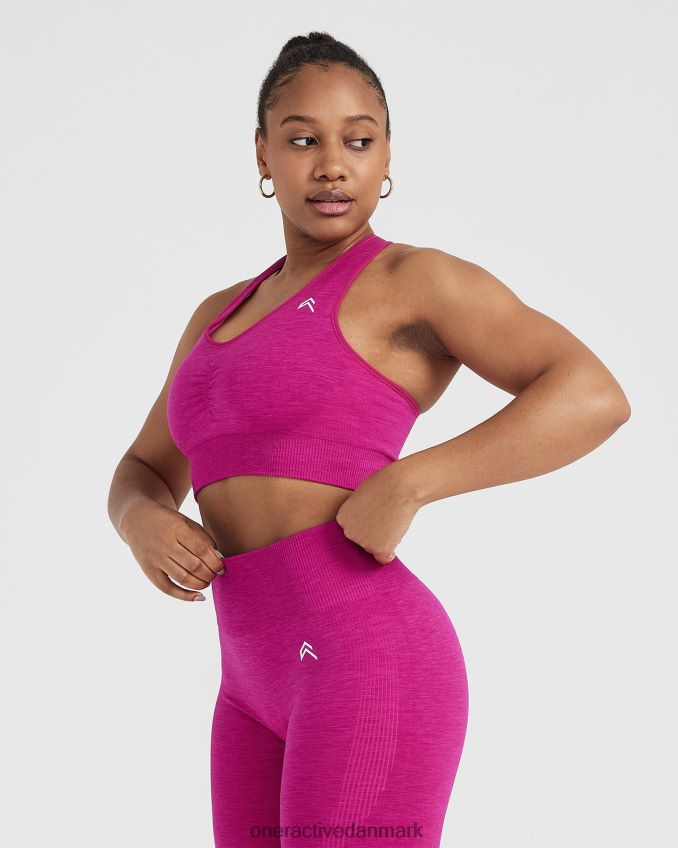 fuchsia mergel tøj X26NZ0134 Oner Active klassisk sømløs 20 v-hals bralette