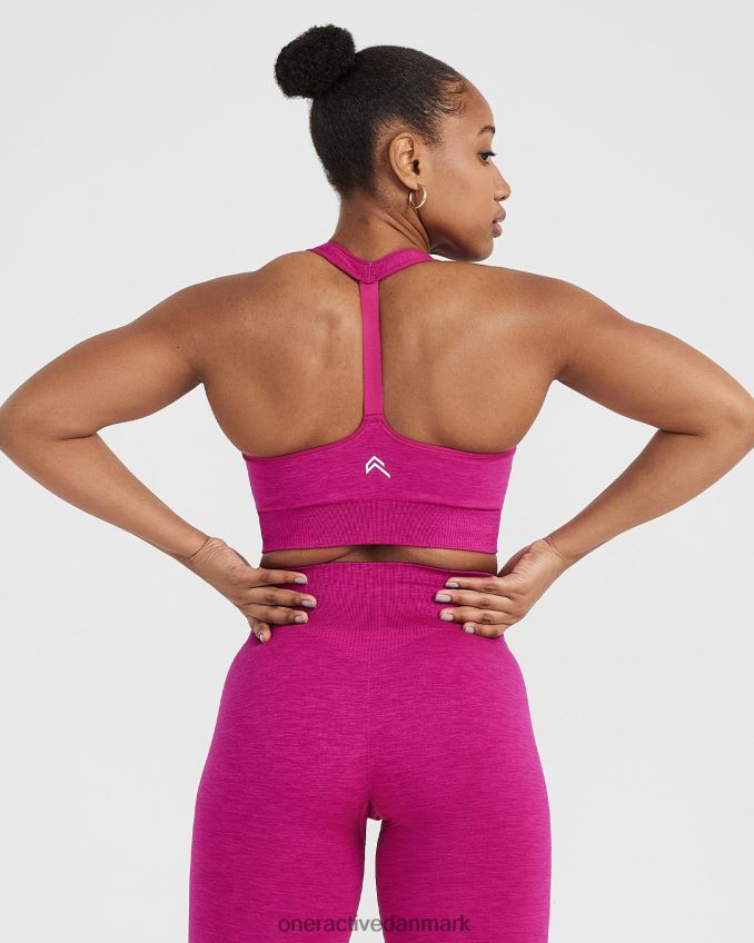 fuchsia mergel tøj X26NZ0134 Oner Active klassisk sømløs 20 v-hals bralette