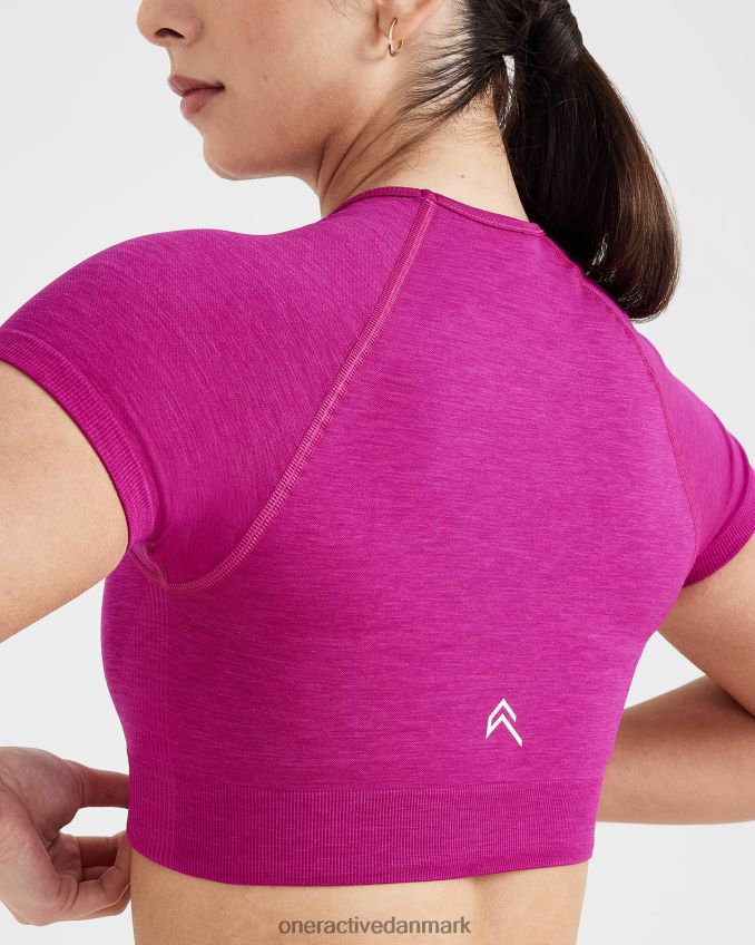 fuchsia mergel tøj X26NZ0440 Oner Active klassisk sømløs 20 kortærmet crop top