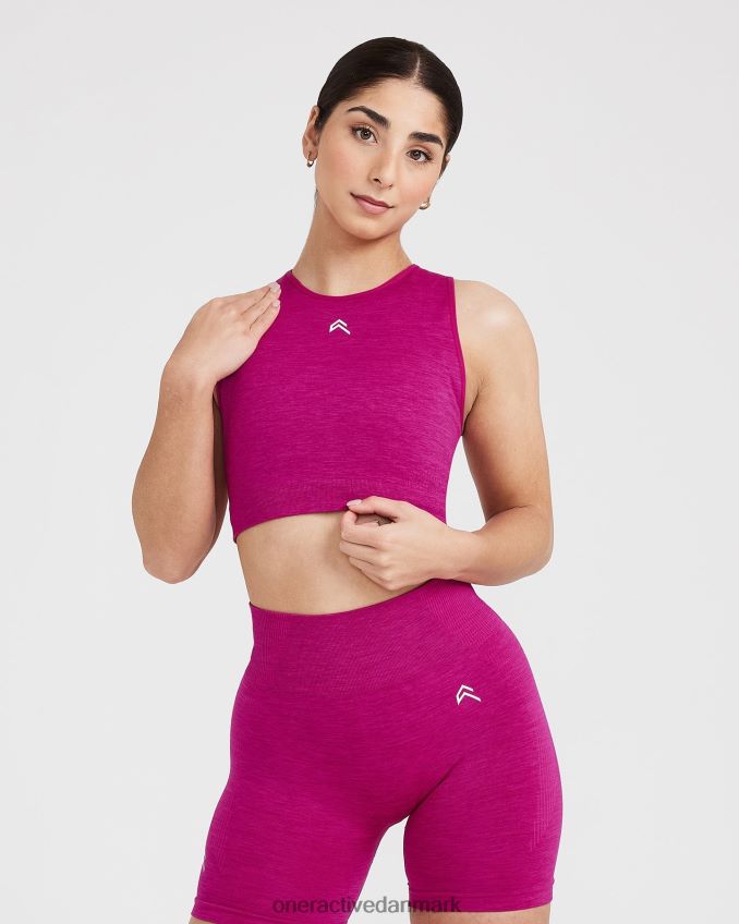 fuchsia mergel tøj X26NZ0445 Oner Active klassisk sømløs 20 crop top