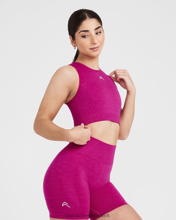 fuchsia mergel tøj X26NZ0445 Oner Active klassisk sømløs 20 crop top