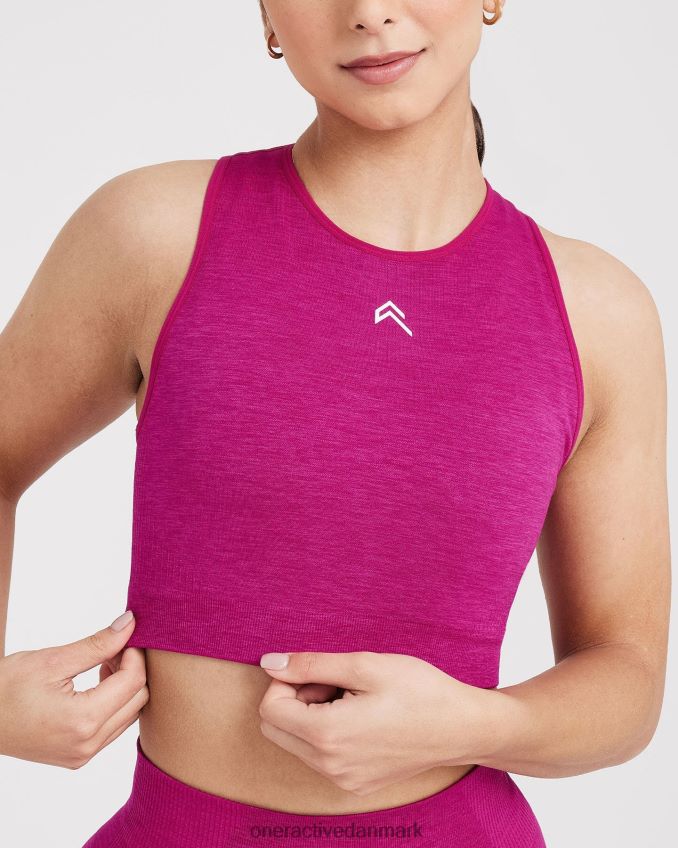 fuchsia mergel tøj X26NZ0445 Oner Active klassisk sømløs 20 crop top