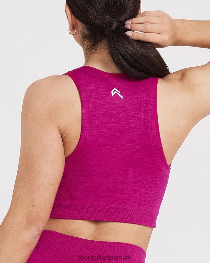 fuchsia mergel tøj X26NZ0445 Oner Active klassisk sømløs 20 crop top