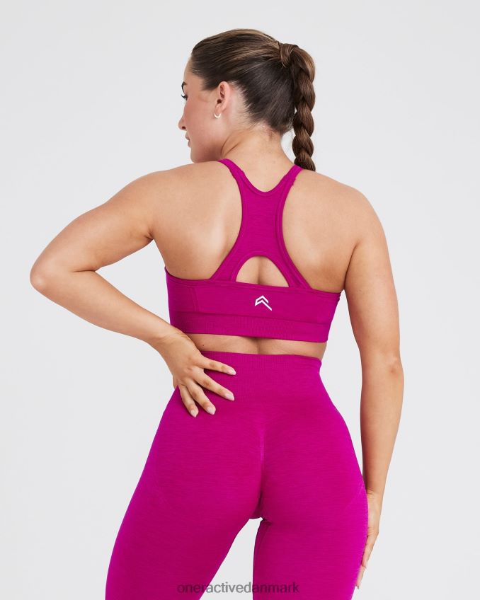 fuchsia tøj X26NZ0160 Oner Active ubesværet sømløs bralette med høj hals