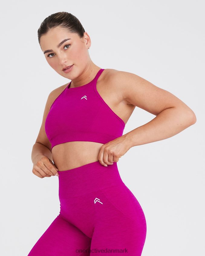 fuchsia tøj X26NZ0160 Oner Active ubesværet sømløs bralette med høj hals