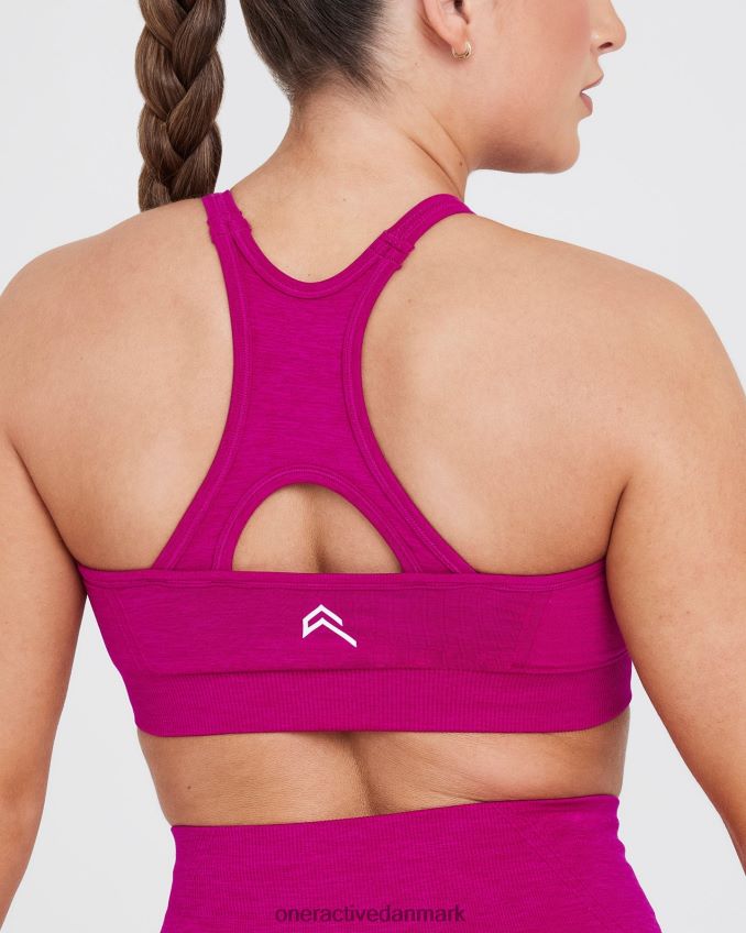 fuchsia tøj X26NZ0160 Oner Active ubesværet sømløs bralette med høj hals