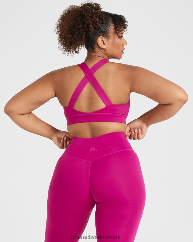 fuchsia tøj X26NZ096 Oner Active tidløs bralette med firkantet hals