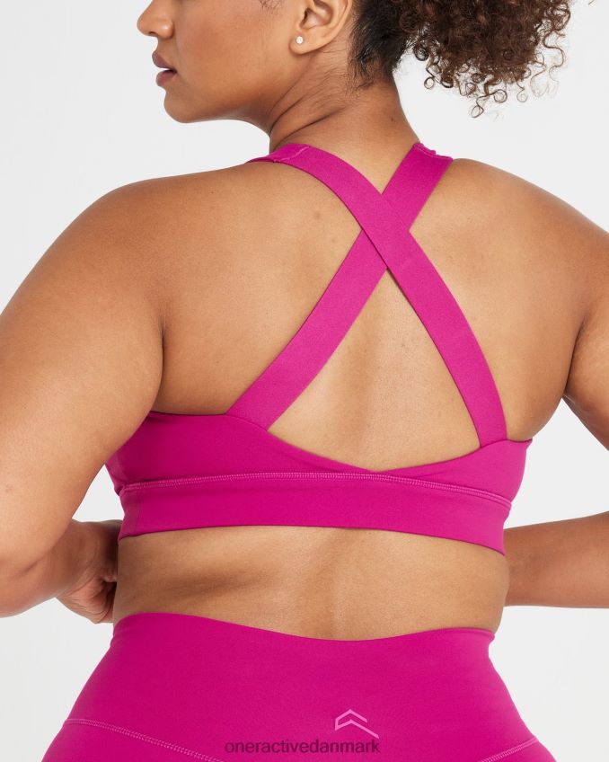 fuchsia tøj X26NZ096 Oner Active tidløs bralette med firkantet hals
