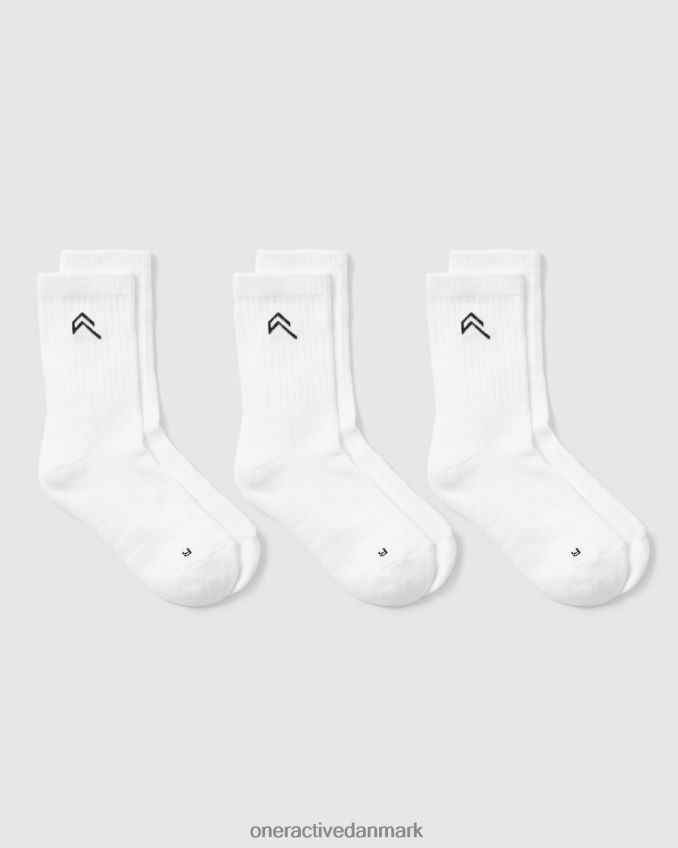 hvid sort tilbehør X26NZ0658 Oner Active crew sokker 3 pak