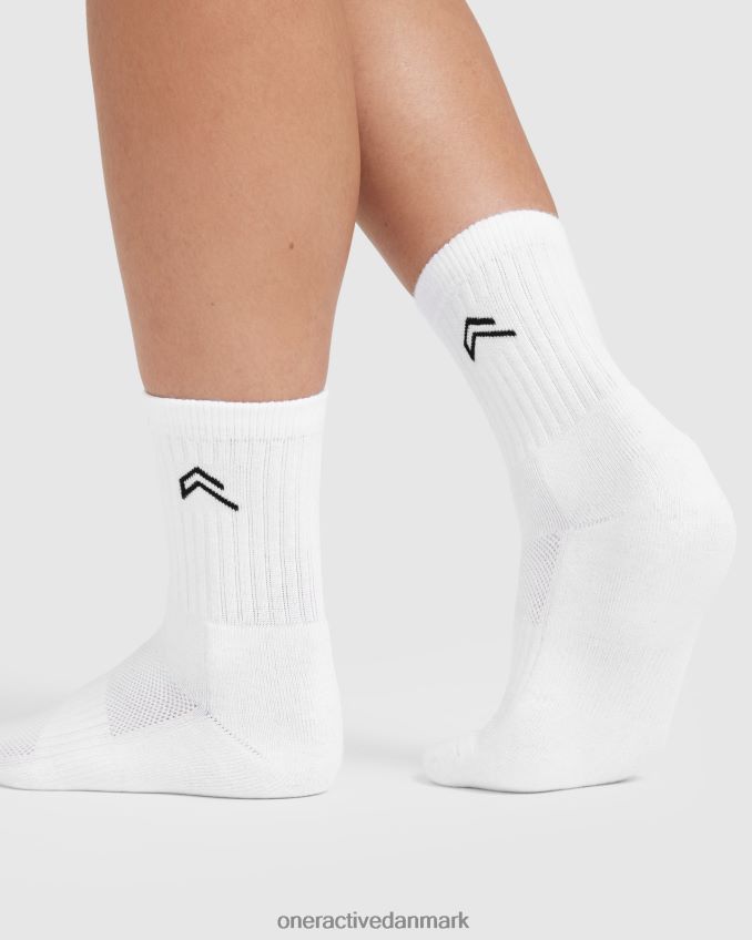 hvid sort tilbehør X26NZ0658 Oner Active crew sokker 3 pak
