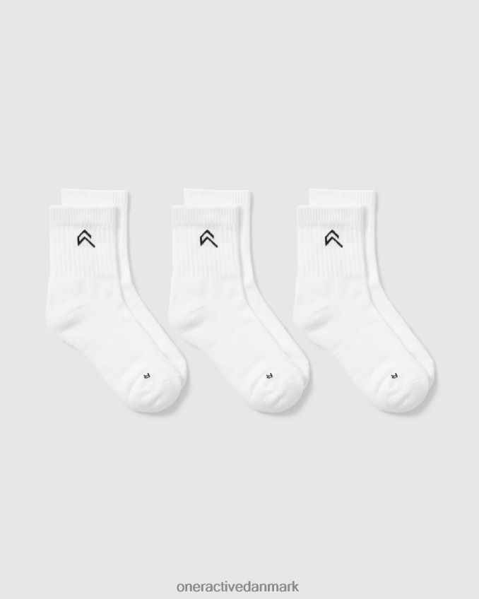 hvid tilbehør X26NZ0656 Oner Active mid crew sokker 3 pak