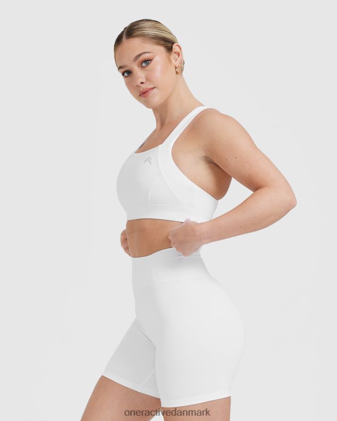 hvid tøj X26NZ0182 Oner Active tidløs bralette med firkantet hals