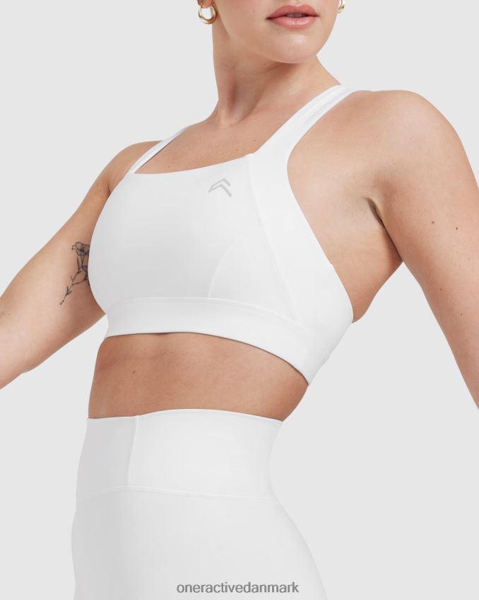 hvid tøj X26NZ0182 Oner Active tidløs bralette med firkantet hals