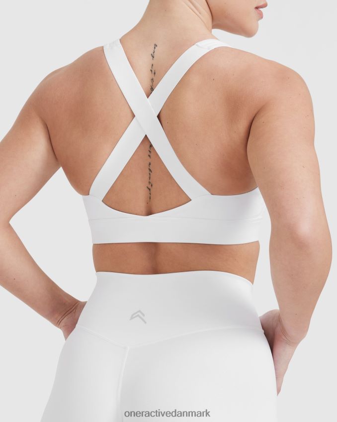 hvid tøj X26NZ0182 Oner Active tidløs bralette med firkantet hals