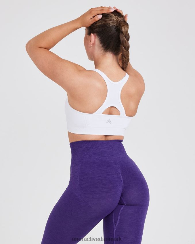 hvid tøj X26NZ0185 Oner Active ubesværet sømløs bralette med høj hals