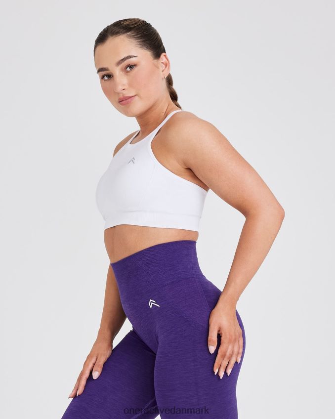 hvid tøj X26NZ0185 Oner Active ubesværet sømløs bralette med høj hals