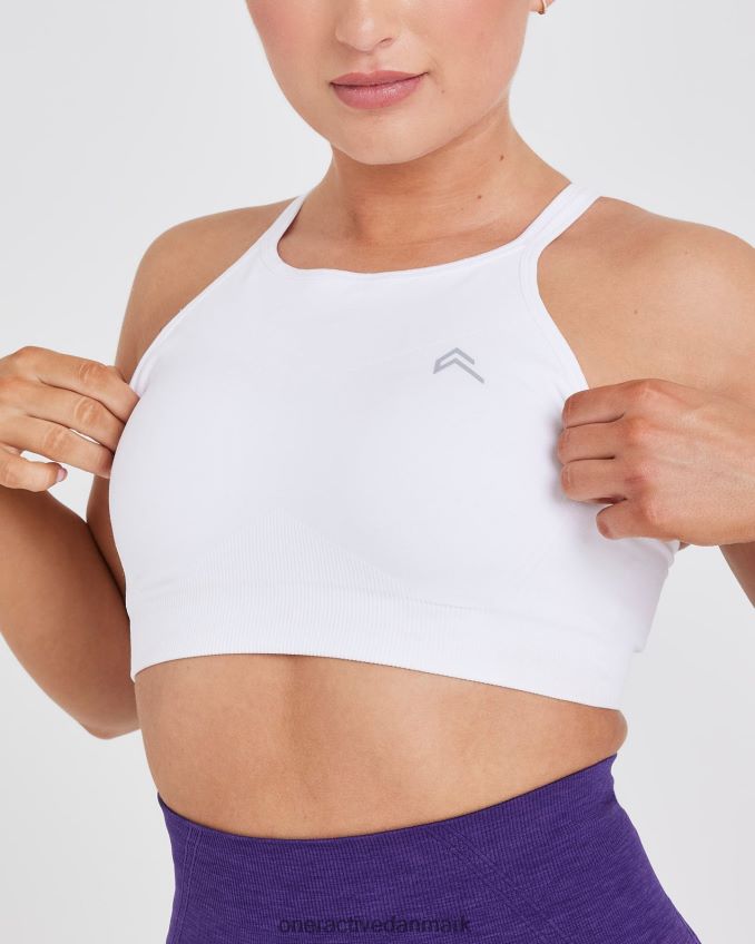 hvid tøj X26NZ0185 Oner Active ubesværet sømløs bralette med høj hals