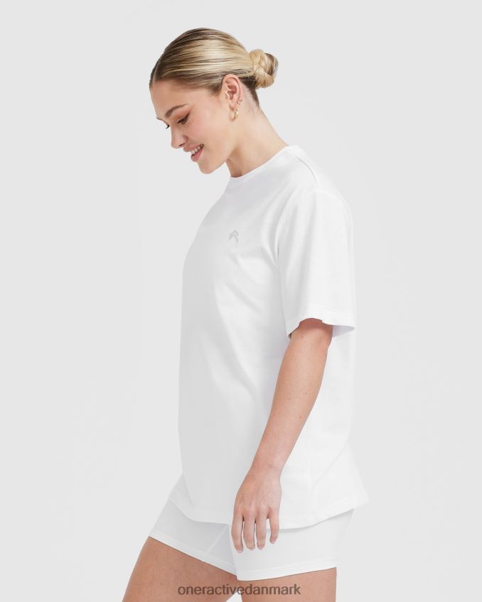 hvid tøj X26NZ0416 Oner Active klassisk letvægts t-shirt i overstørrelse