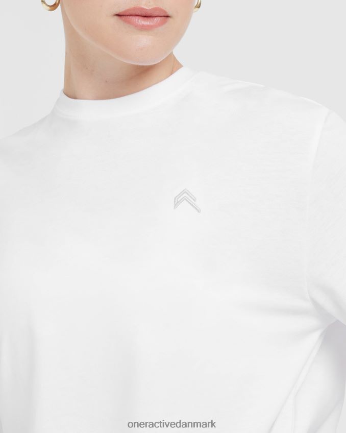 hvid tøj X26NZ0416 Oner Active klassisk letvægts t-shirt i overstørrelse