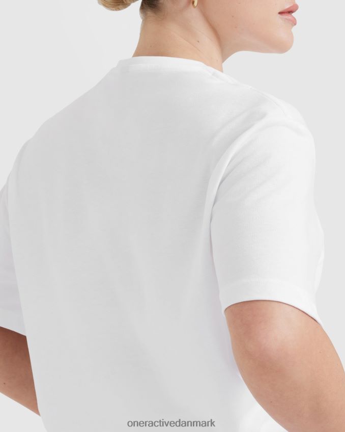 hvid tøj X26NZ0416 Oner Active klassisk letvægts t-shirt i overstørrelse