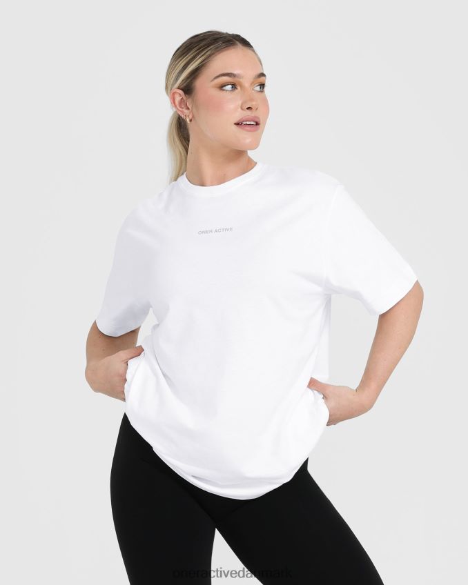 hvid tøj X26NZ0502 Oner Active klassisk spejlgrafisk oversized t-shirt