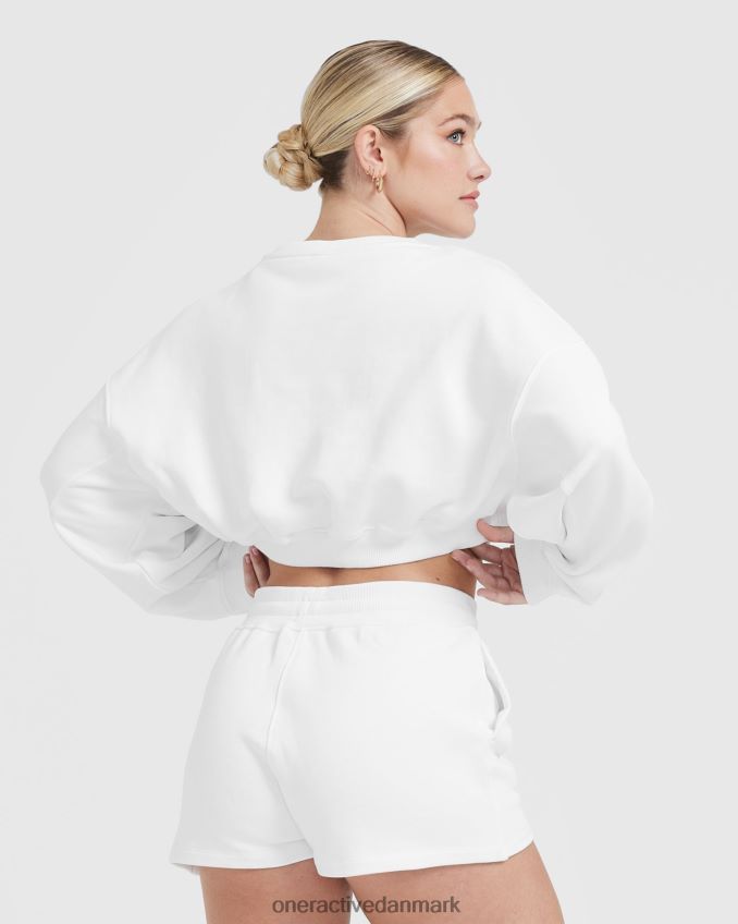 hvid tøj X26NZ0570 Oner Active let oversized sweatshirt med v-hals hele dagen