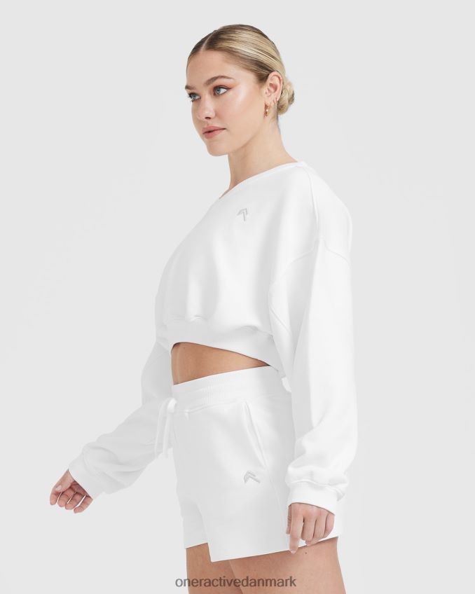 hvid tøj X26NZ0570 Oner Active let oversized sweatshirt med v-hals hele dagen