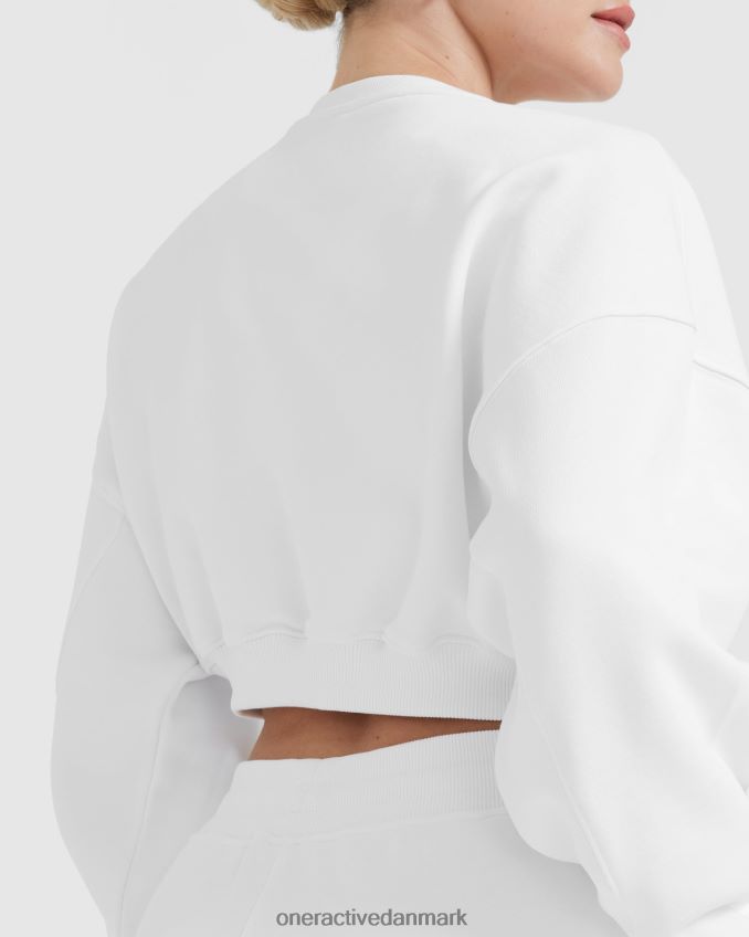 hvid tøj X26NZ0570 Oner Active let oversized sweatshirt med v-hals hele dagen