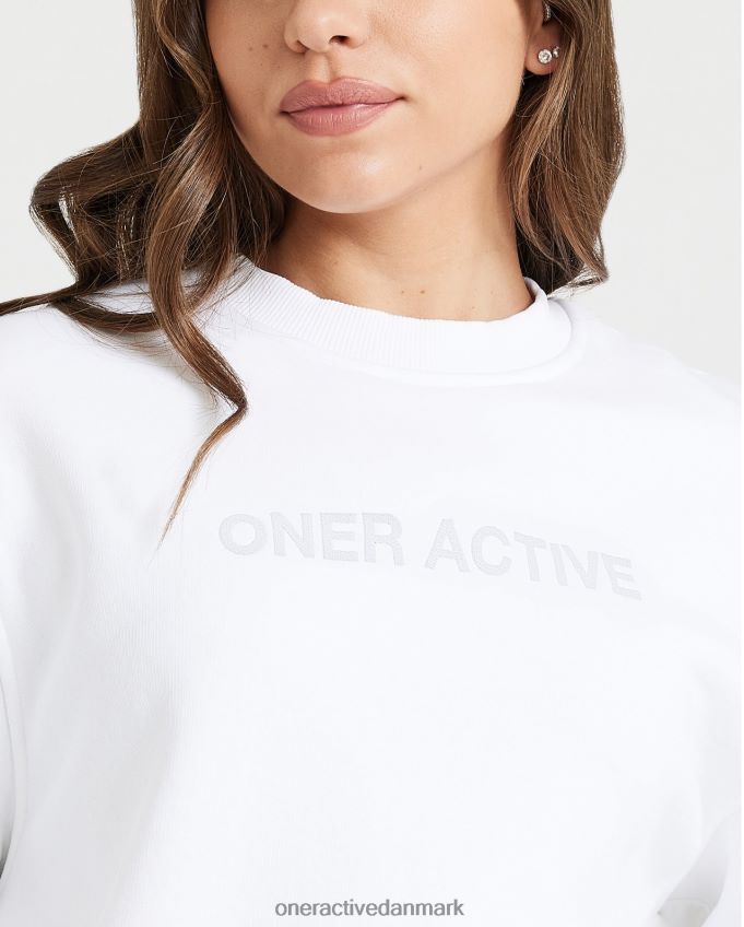 hvid tøj X26NZ0637 Oner Active klassisk lounge overdimensioneret rund hals